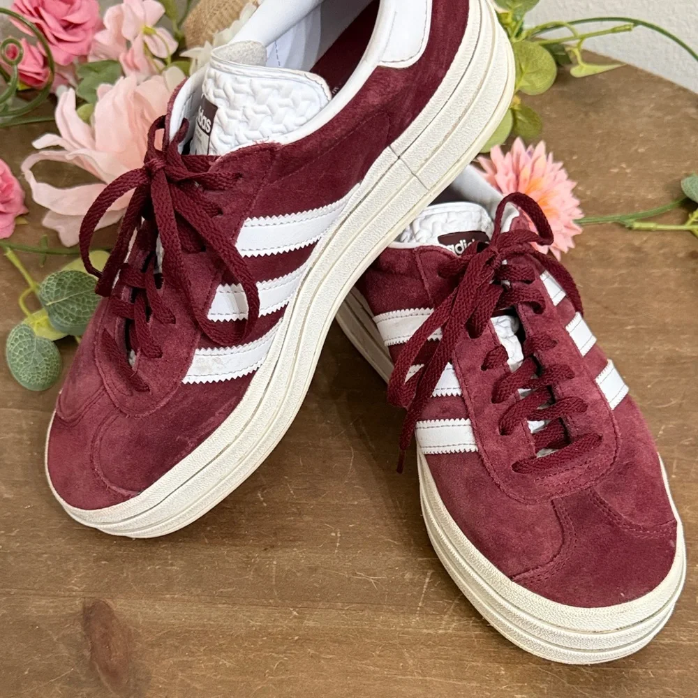 adidas Gazelle Bold women’s Platform ✨Burgundy✨Sz. 8.5. - Picture 13 of 15